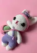 Kawaii Bunny with Basket Amigurumi Pattern step 4 - final assembly and finishing