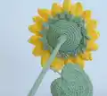 Crochet Sunflower Pattern step 4 - final assembly and finishing