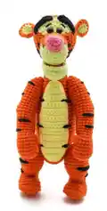 Tigger Amigurumi Pattern step 2 - assembly progress