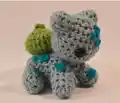 Bulbasaur Pokemon Amigurumi Pattern step 2 - assembly progress