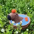 Capybara in a Tub Amigurumi Pattern step 2 - assembly progress