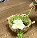 Hanging Plant Car Crochet Pattern step 4 - final assembly and finishing