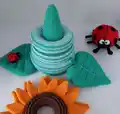 Sunflower Stacking Toy Amigurumi Pattern step 1 - construction progress