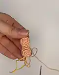 Heart Keychain Crochet Pattern step 3 - details and accessories