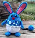 Azumarill Pokemon Amigurumi Pattern step 1 - construction progress
