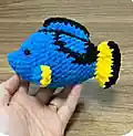 Blue Tang Fish Amigurumi Pattern step 3 - details and accessories