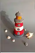 Lighthouse Stacking Toy Amigurumi Pattern step 4 - final assembly and finishing