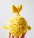 Wallace and Wanda Whale Amigurumi Pattern step 4 - final assembly and finishing