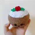 Christmas Pudding Amigurumi Pattern step 2 - assembly progress