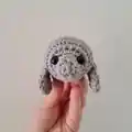 Chubby Manatee Friend Amigurumi Pattern step 3 - details and accessories