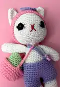 Kawaii Bunny with Basket Amigurumi Pattern step 3 - details and accessories