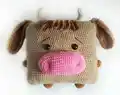 Adorable Bull Pillow Crochet Pattern step 1 - construction progress