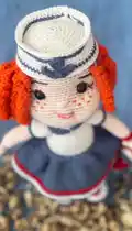 Sailor Girl Amigurumi Pattern step 4 - final assembly and finishing