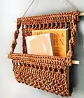 Boho Book Nook Hanging Basket Pattern step 1 - construction progress