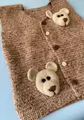 Adorable Bear Lovey Crochet Pattern step 3 - details and accessories