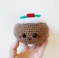 Christmas Pudding Amigurumi Pattern step 1 - construction progress