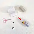 Angry Toilet Paper Amigurumi Pattern step 3 - details and accessories
