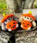 Halloween Bunny Pumpkin Amigurumi Pattern step 4 - final assembly and finishing