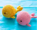 Wallace and Wanda Whale Amigurumi Pattern step 1 - construction progress