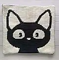 Black Cat Bag Crochet Pattern step 2 - assembly progress