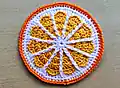 Citrus Slice Coasters Pattern step 3 - details and accessories