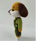 Handsome Dog Amigurumi Pattern step 2 - assembly progress