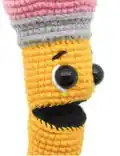 Bobby the Pencil Crochet Amigurumi Pattern step 2 - assembly progress