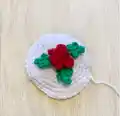 Christmas Pudding Amigurumi Pattern step 4 - final assembly and finishing