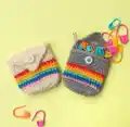 Rainbow Pixie Pocket Pouch Crochet Pattern step 4 - final assembly and finishing