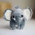 Baby Elephant Elf Amigurumi Pattern step 3 - details and accessories
