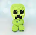 Kawaii Creeper Amigurumi Pattern step 1 - construction progress