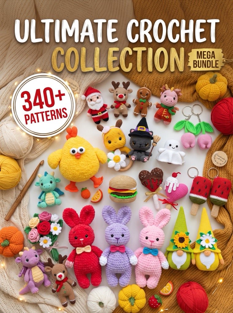 Ultimate Crochet Collection Mega Bundle - 340+ crochet patterns