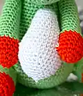 Cute Dinosaur Amigurumi Pattern step 4 - final assembly and finishing
