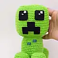 Kawaii Creeper Amigurumi Pattern step 3 - details and accessories