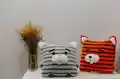 Adorable Cat Pillow Crochet Pattern step 2 - assembly progress