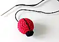 Ladybug Keychain Amigurumi Pattern step 4 - final assembly and finishing