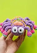 Spinderella the Spider Amigurumi Pattern step 3 - details and accessories