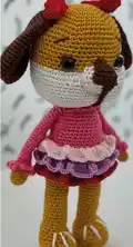 Fancy Dog Amigurumi Pattern step 2 - assembly progress