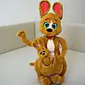 Adorable Kangaroo with Baby Amigurumi Pattern step 1 - construction progress