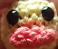 Daisy the Duck Amigurumi Pattern step 2 - assembly progress