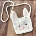 Adorable Bunny Bag Crochet Pattern step 1 - construction progress