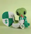 Snake Slythie Harry Potter Amigurumi Pattern step 1 - construction progress