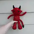 The Little Devil Amigurumi Pattern step 1 - construction progress