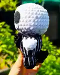 Jack Skellington Halloween Amigurumi Pattern step 2 - assembly progress
