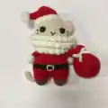 Santa Christmas Cat Amigurumi Pattern step 3 - details and accessories