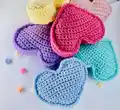Conversation Candy Hearts Crochet Pattern step 1 - construction progress