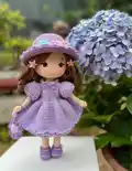 Emma Doll Crochet Amigurumi Pattern step 1 - construction progress