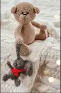 Little Teddy Bear Amigurumi Pattern step 2 - assembly progress