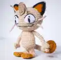 Meowth Pokemon Amigurumi Pattern step 1 - construction progress