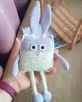 Tick the Rabbit Amigurumi Pattern step 4 - final assembly and finishing
